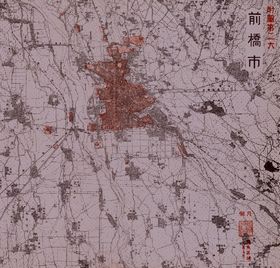 Drawing of Air-Raid Damaged Site of Maebashi