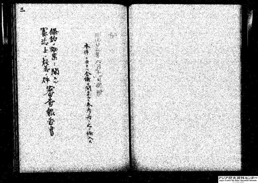 条約ノ効果ニ関スル憲法上ノ疑義ノ件