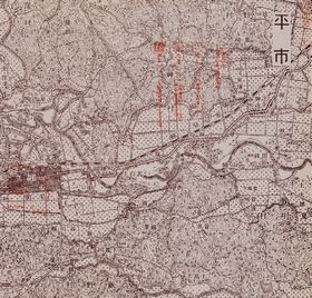 Drawings of Air-Raid damaged Sites of Taira