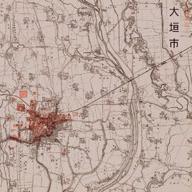 Drawings of Air-Raid damaged Sites of Ogaki
