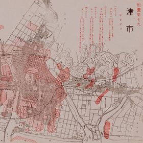 Drawing of Air-Raid Damaged Site of Tsu