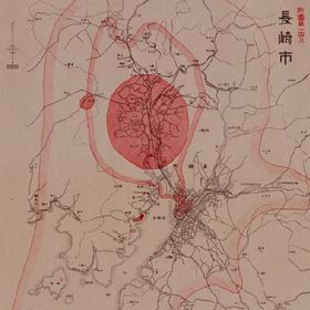 Drawing of Air-Raid Damaged Site of Nagasaki
