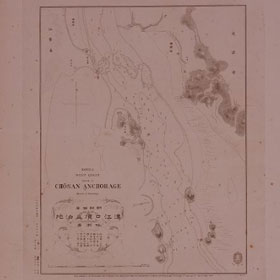 朝鮮国西岸漢江口頂山泊地略測図