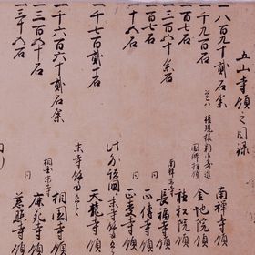五山寺領之目録