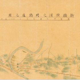 Picture Map of the Shimbashi-Yokohama Railroad