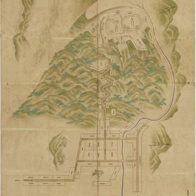 美濃国岩村丹羽式部少輔居城絵図