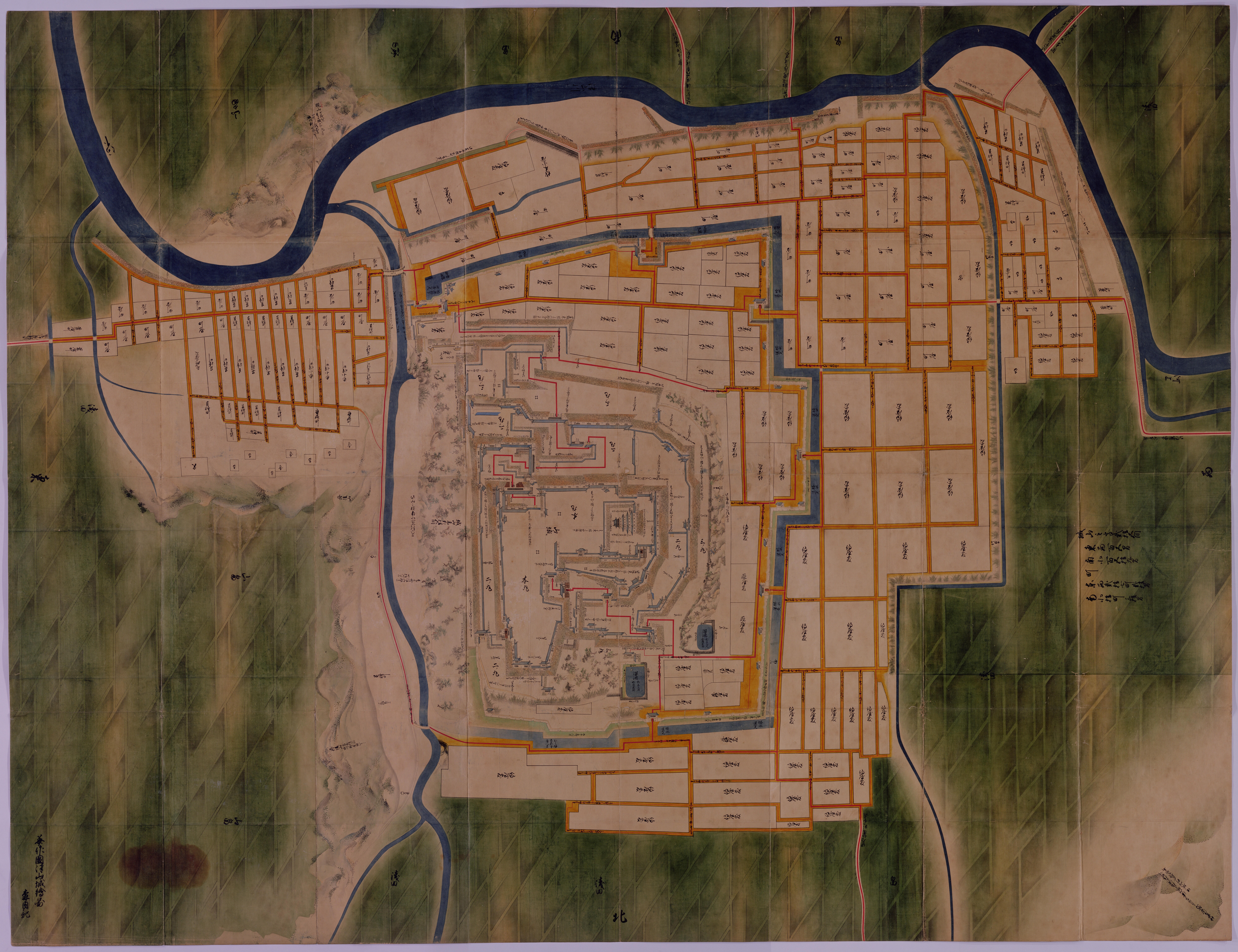 美作国津山城絵図