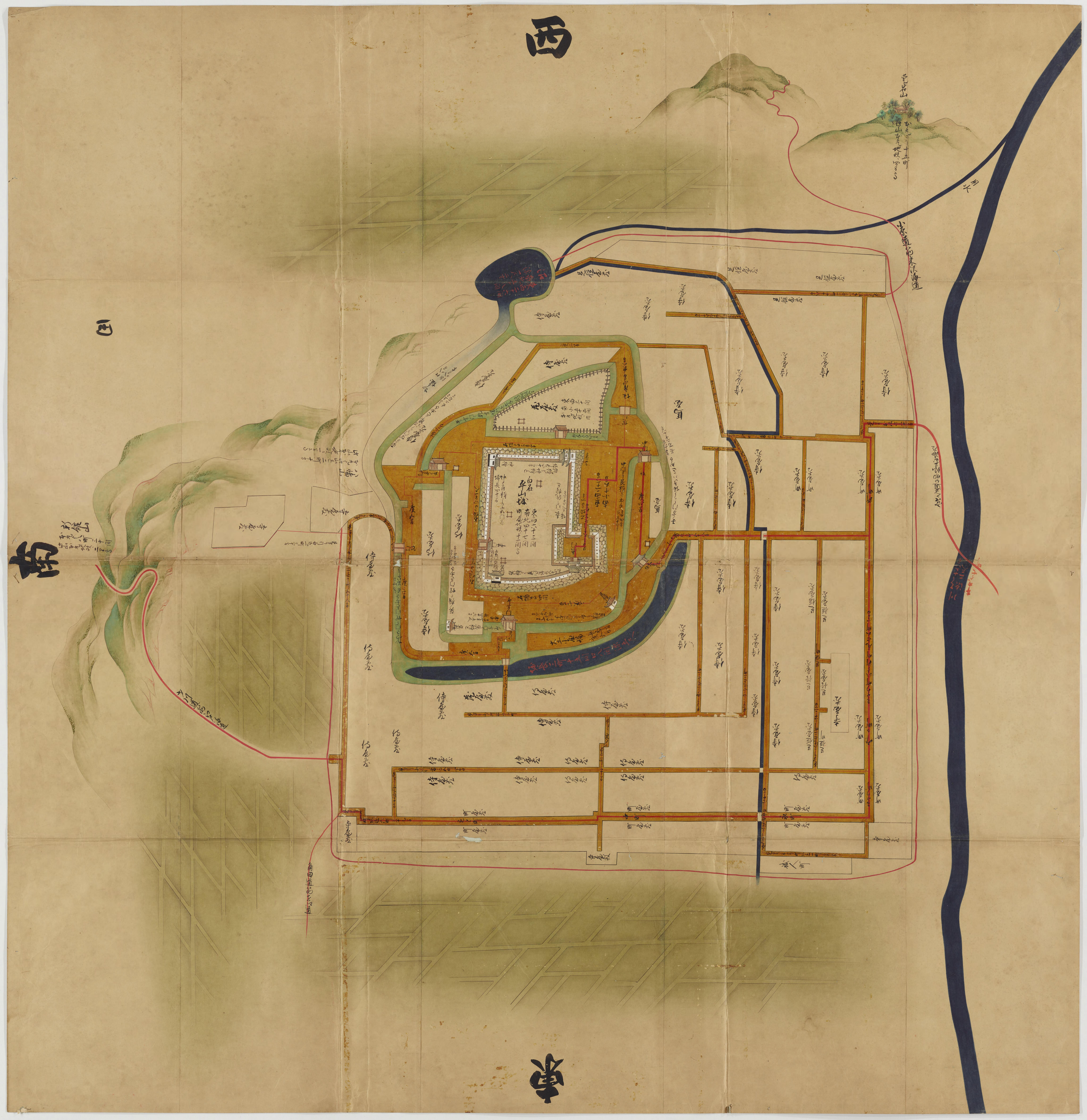 奥州仙台領白石城絵図