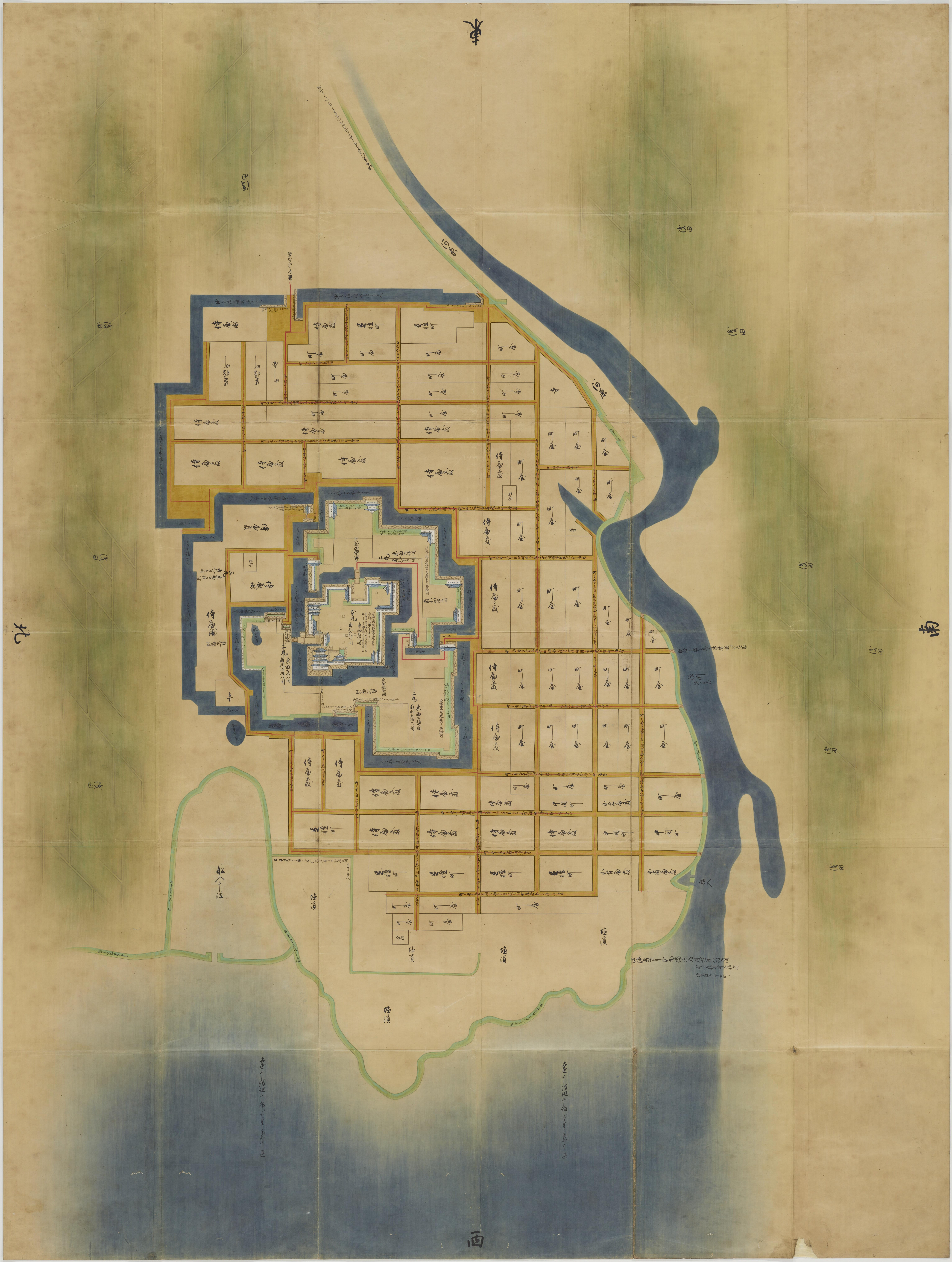 肥後国八代城廻絵図
